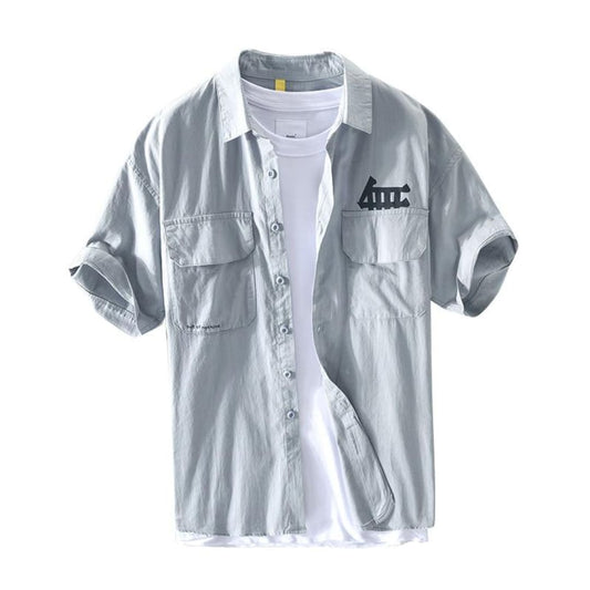 Falling Shoulder Casual Short Sleeve Shirt | The Urban Clothing Shop™