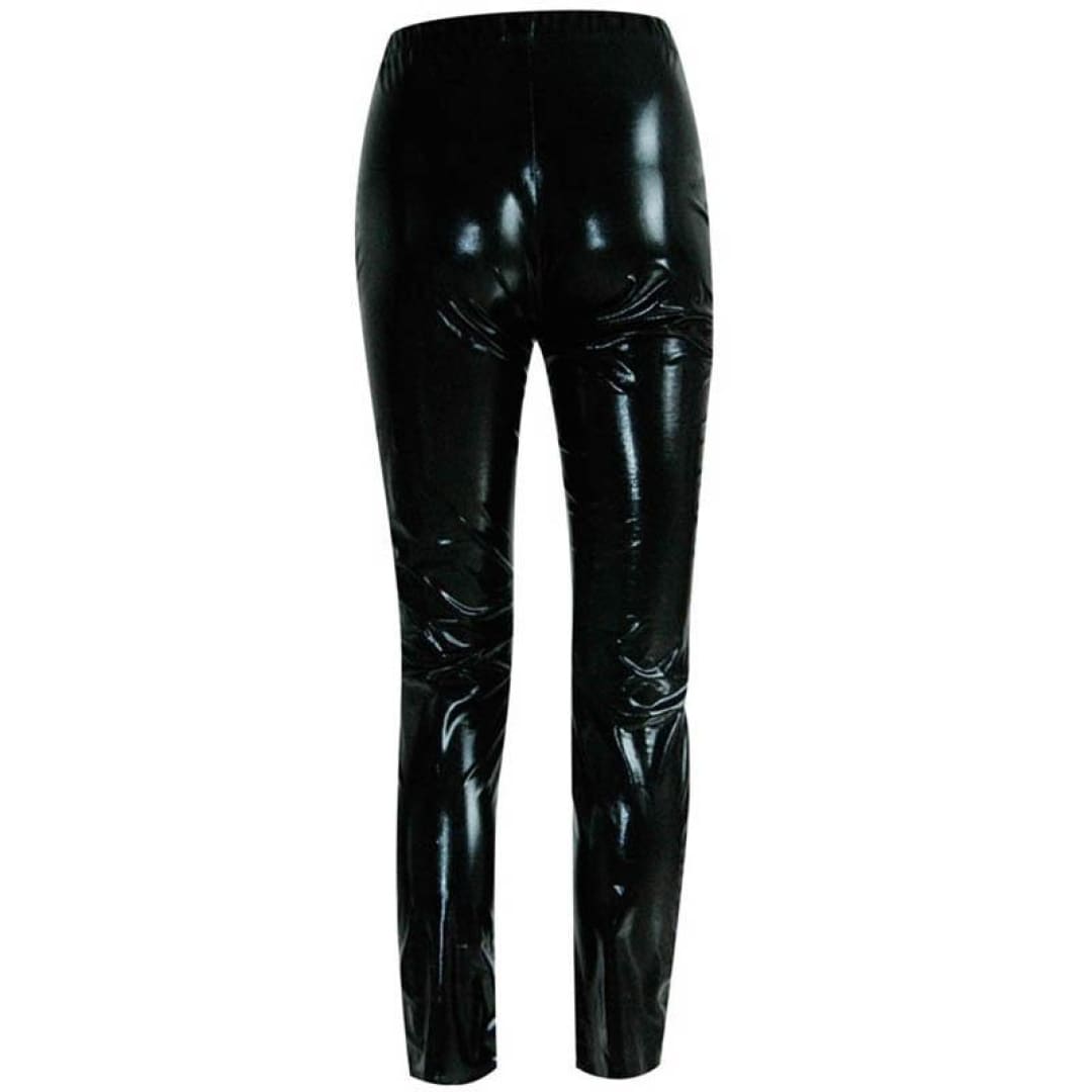 Faux Leather Lace-Up Punk Rock Leggings | The Urban Clothing Shop™