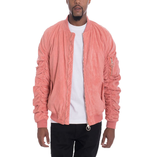 Faux Suede Tagged Bomber | WEIV