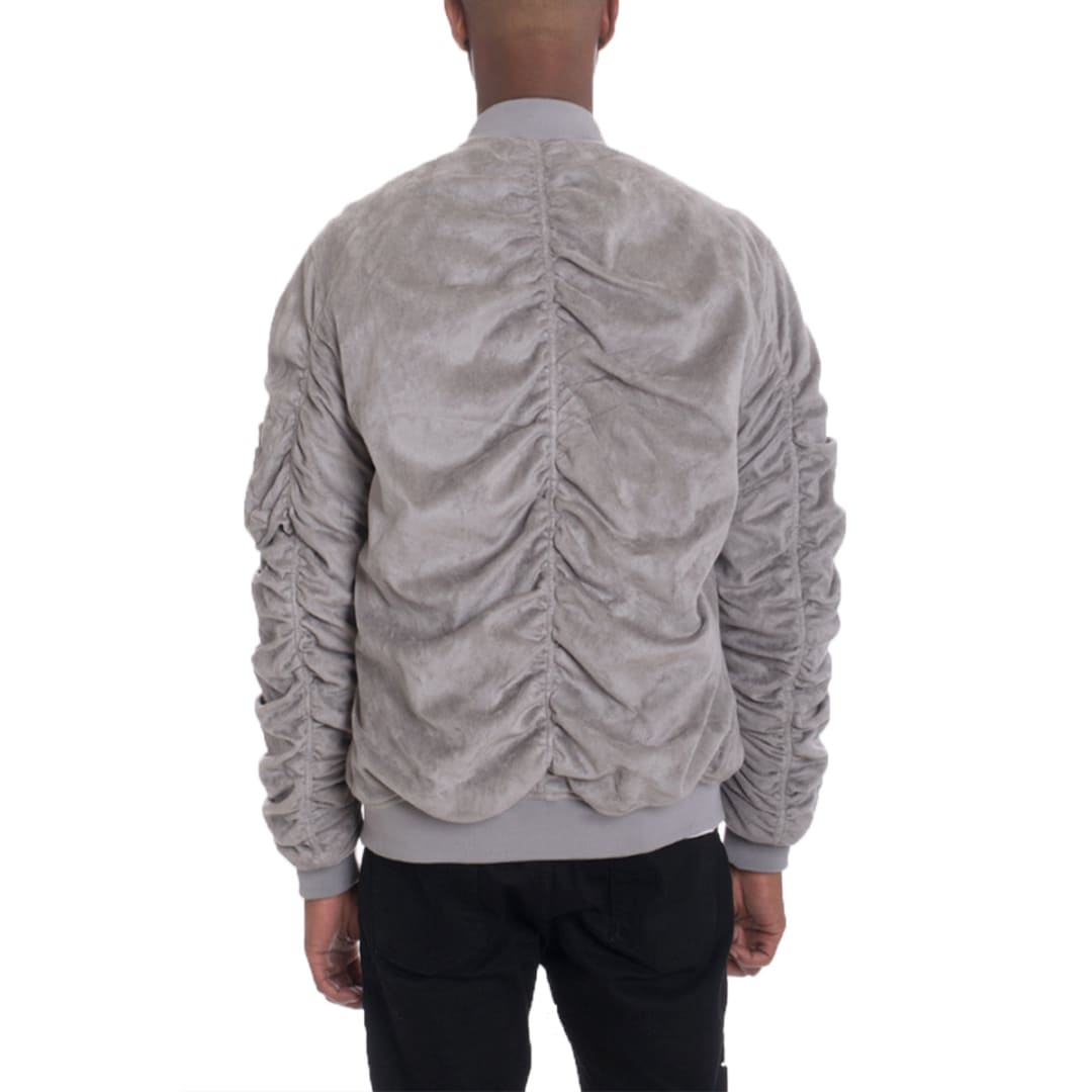 Faux Suede Tagged Bomber | The Urban Clothing Shop™
