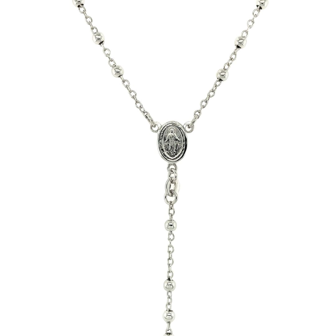 Fine Rosary Chain and Bead Necklace in Sterling Silver | Richard Cannon Jewelry