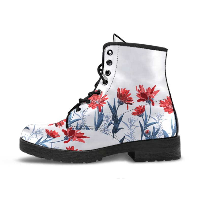 Red Flowers Boots | The Urban Clothing Shop™