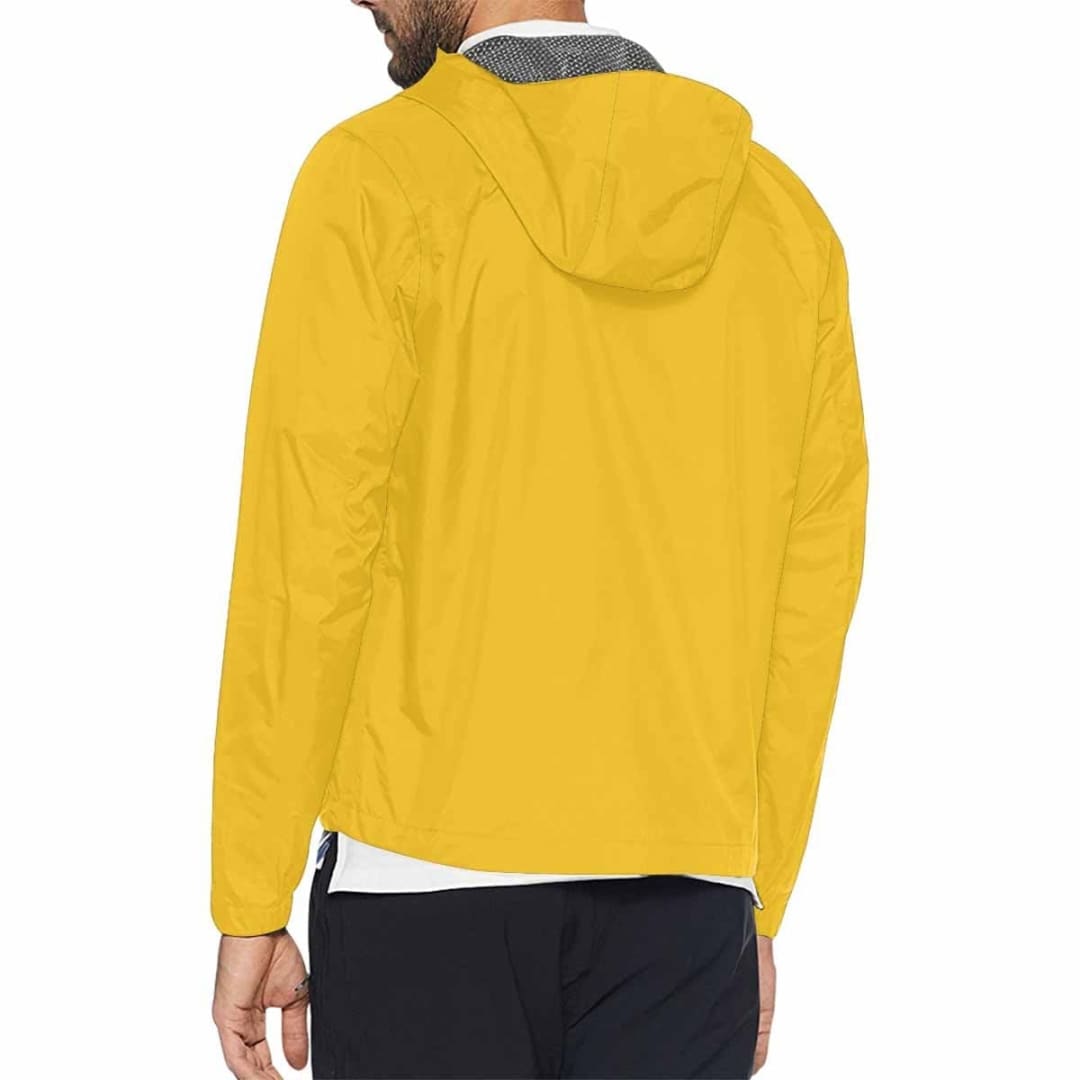 Freesia Yellow Hooded Windbreaker Jacket - Men / Women | IAA | inQue.Style