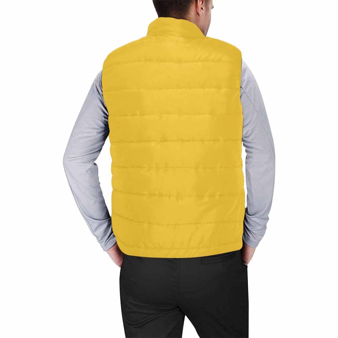 Freesia Yellow Mens Padded Vest | IAA | inQue.Style