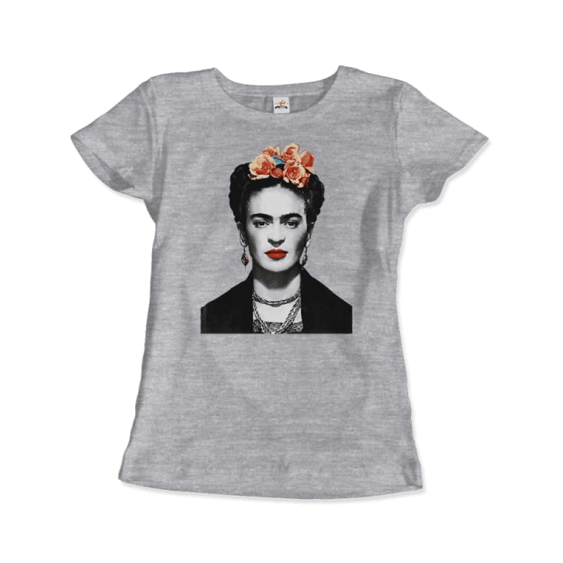 Frida Kahlo With Flowers Poster Artwork T-Shirt | Art-O-Rama Shop