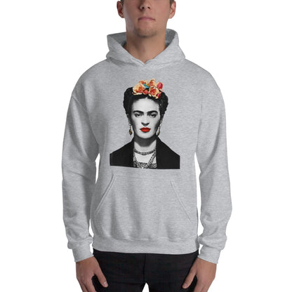 Frida Kahlo With Flowers Poster Artwork Unisex Hoodie | Art-O-Rama Shop