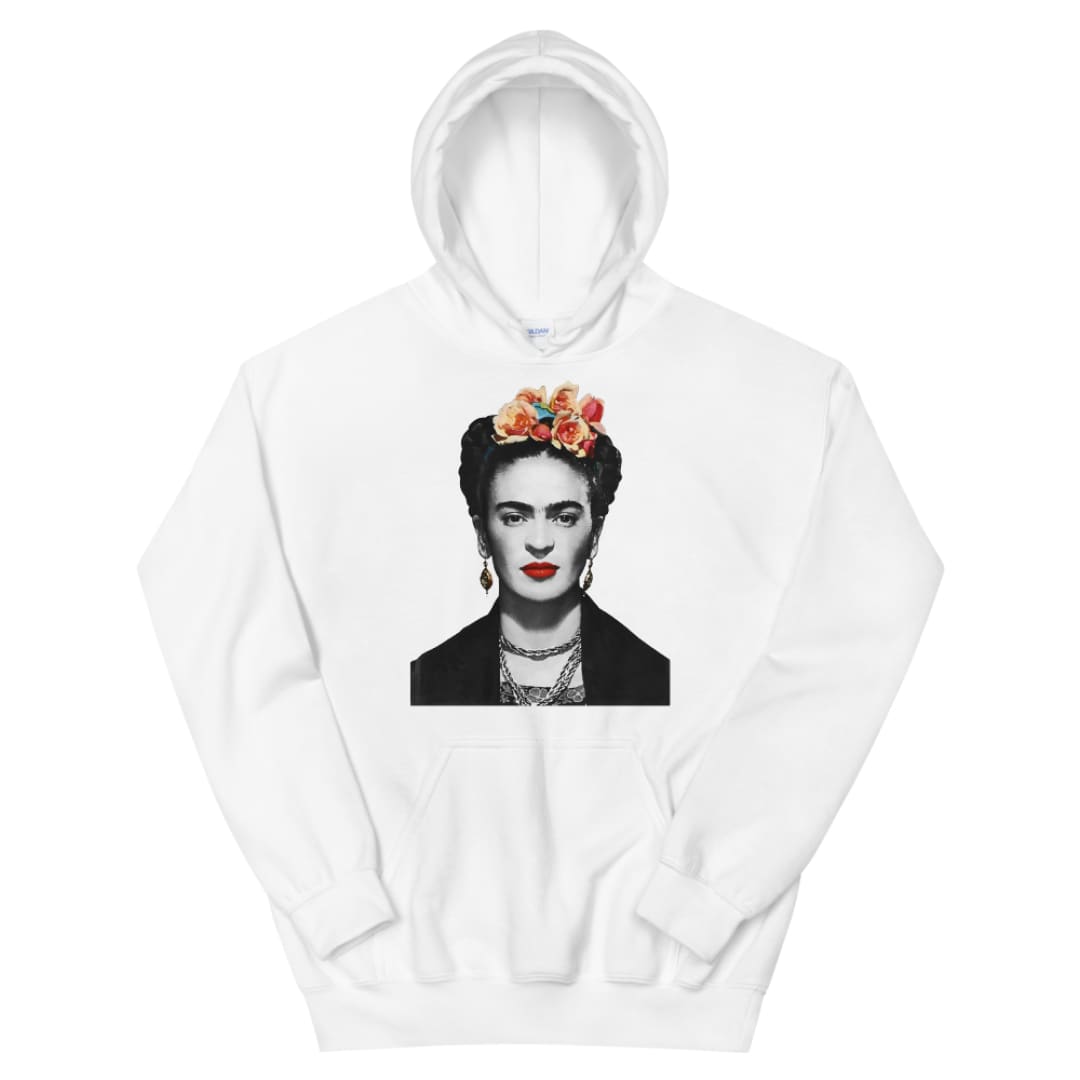 Frida Kahlo With Flowers Poster Artwork Unisex Hoodie | Art-O-Rama Shop