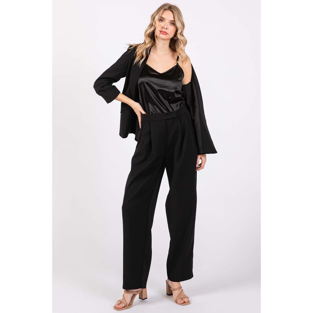 GeeGee High-Waisted Pleated Pants | The Urban Clothing Shop™