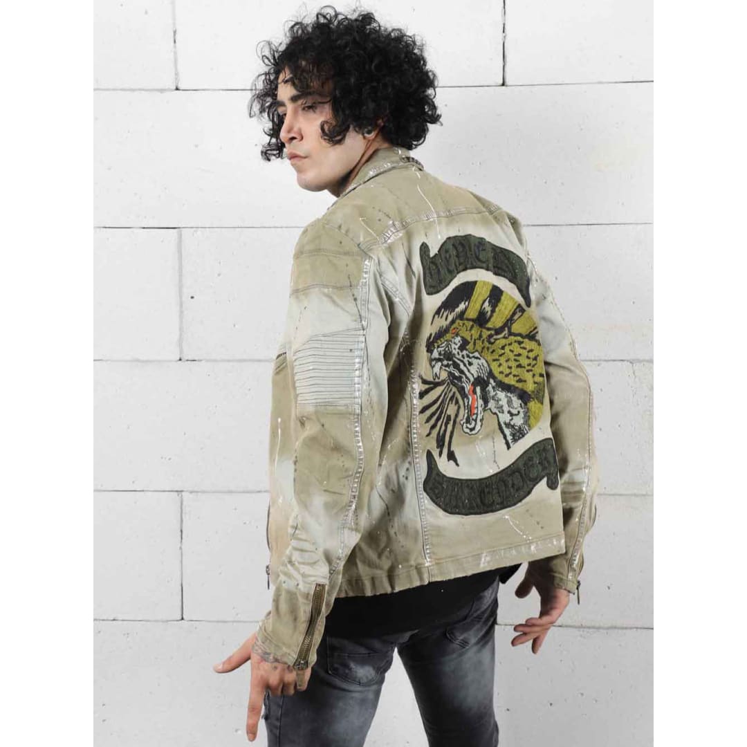 GENTLEMAN RIDER Embroidered Denim Jacket | The Urban Clothing Shop™
