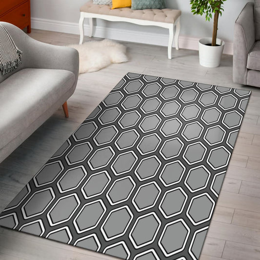 Geometric Gray Area Rug | The Urban Clothing Shop™