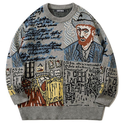 Van Gogh™ Sunflower Vintage Pullover Sweater | The Urban Clothing Shop™