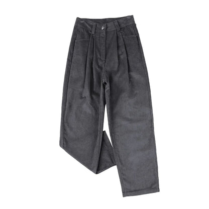 Corduroy High Waist Straight Leg Pants | The Urban Clothing Shop™