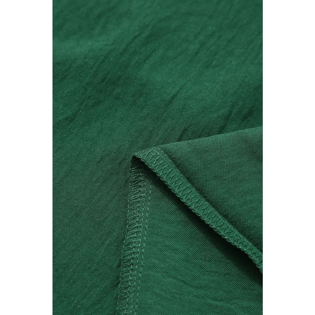 Green Square Neck Smocked Peplum Top and Pants Set | Fashionfitz