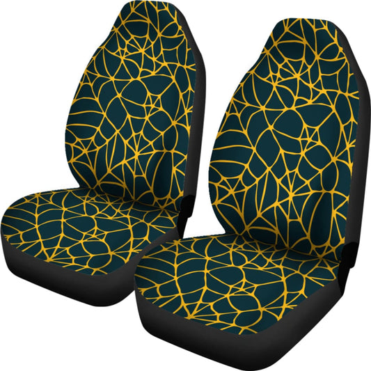 Green & Yellow Spider Web Seat Covers | The Urban Clothing Shop™