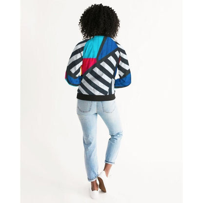 Gridline Colorful Style Women’s Jacket | IKIN | inQue.Style