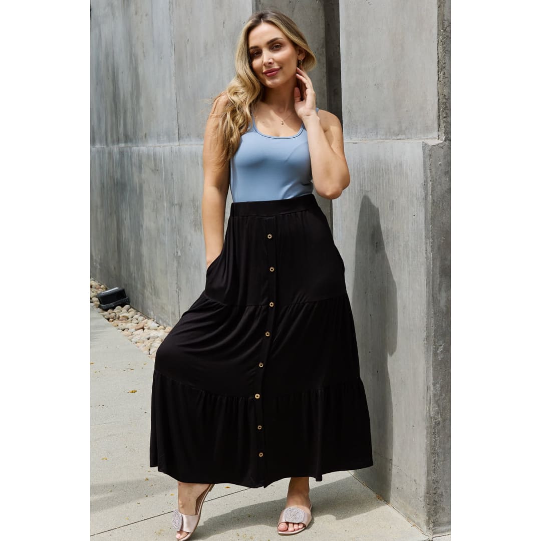 Heimish So Easy Full Size Solid Maxi Skirt | The Urban Clothing Shop™