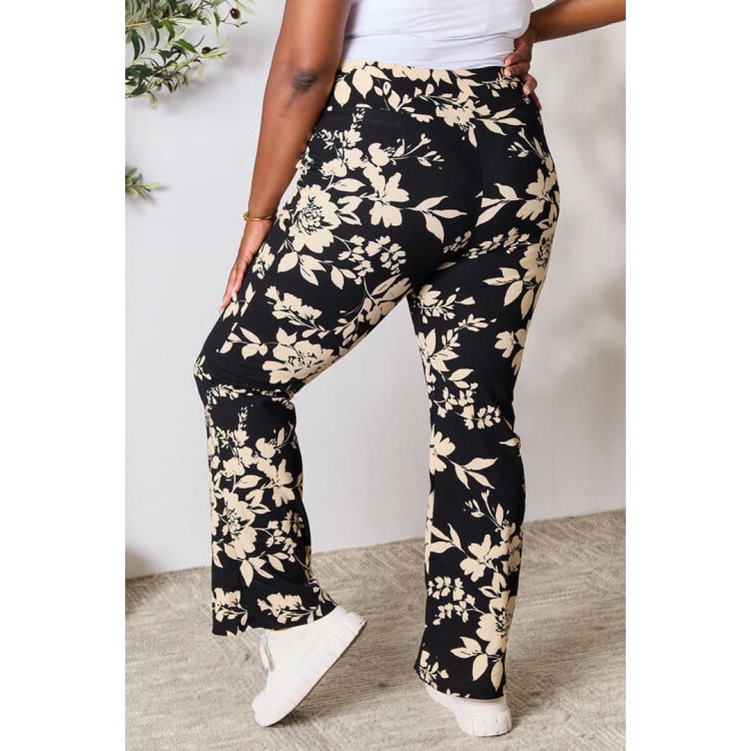 Heimish Full Size High Waist Floral Flare Pants | The Urban Clothing Shop™