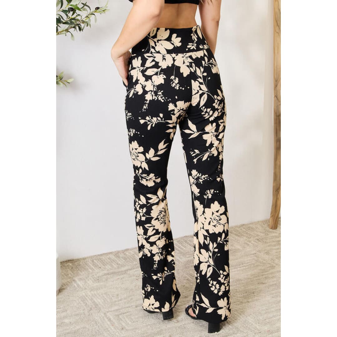 Heimish Full Size High Waist Floral Flare Pants | The Urban Clothing Shop™