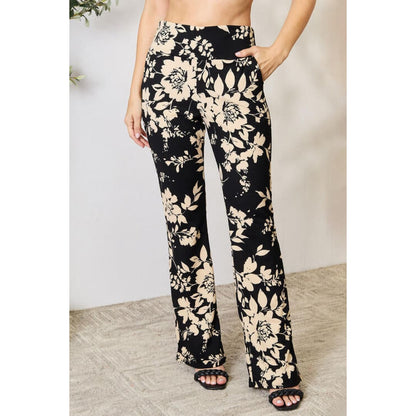 Heimish Full Size High Waist Floral Flare Pants | The Urban Clothing Shop™