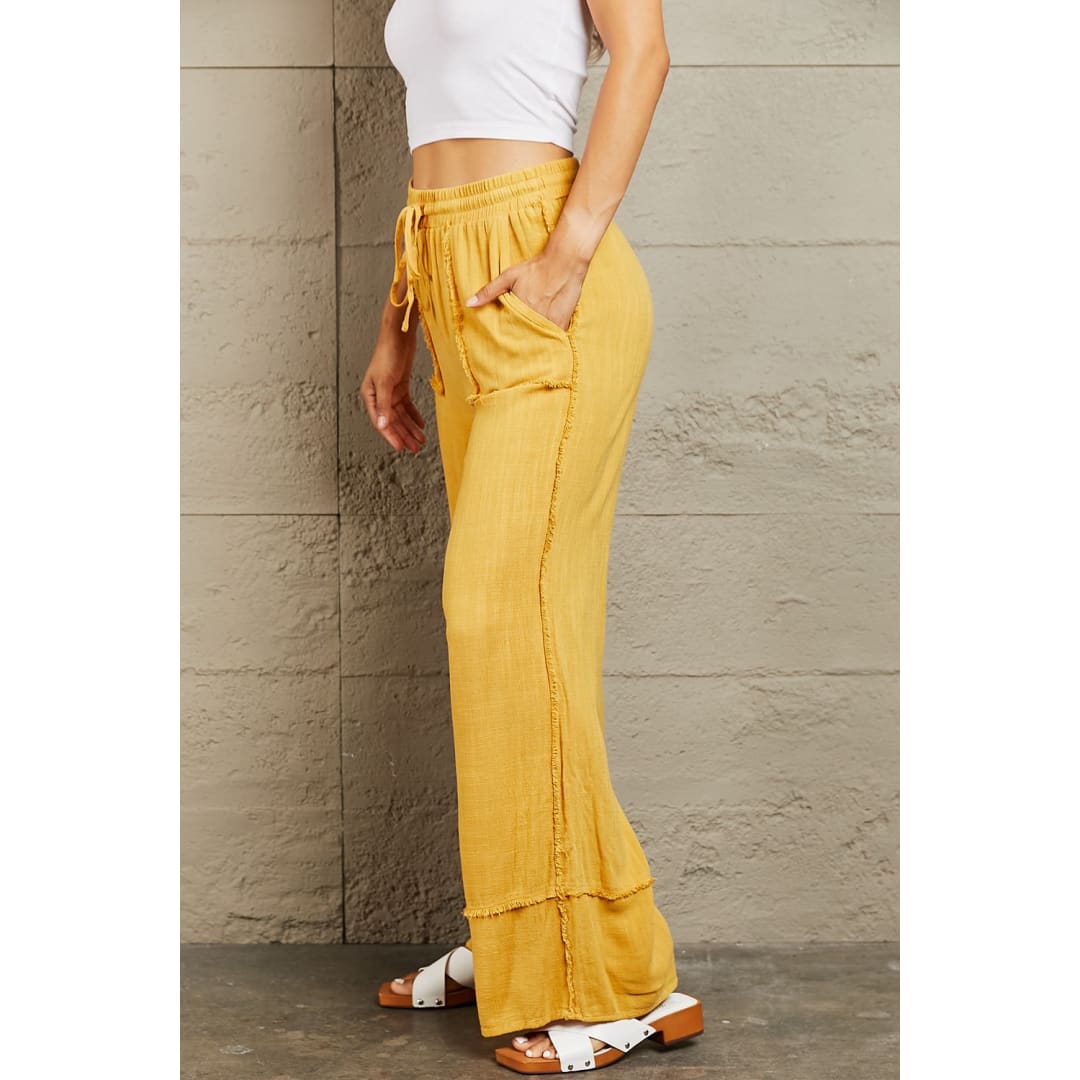 HEYSON Love Me Full Size Mineral Wash Wide Leg Pants | The Urban Clothing Shop™