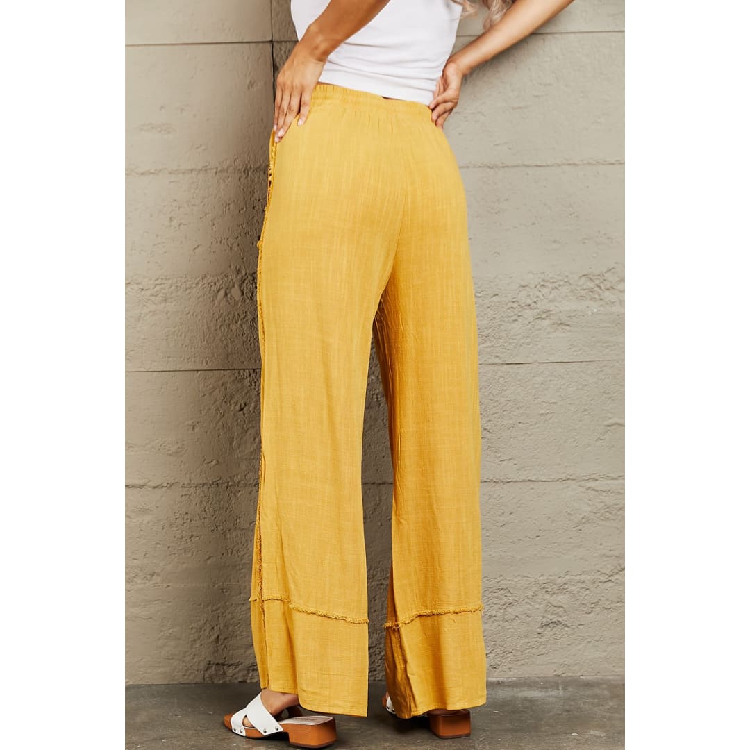 HEYSON Love Me Full Size Mineral Wash Wide Leg Pants | The Urban Clothing Shop™