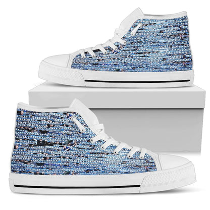 Hi Top Canvas Sneakers Barackler BLWH | The Urban Clothing Shop™