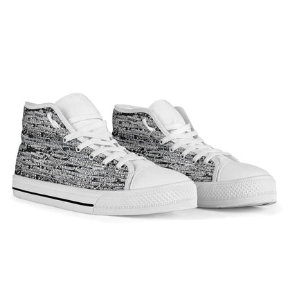 Hi Top Canvas Sneakers Barackler BW | The Urban Clothing Shop™