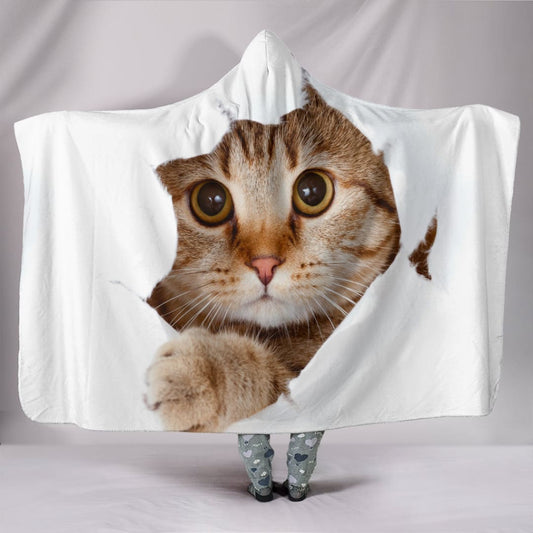 Hiding Cat Hooded Blanket | The Urban Clothing Shop™