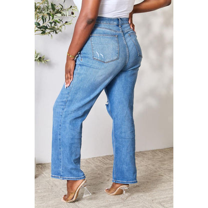High Waist Distressed Jeans | ClaudiaG