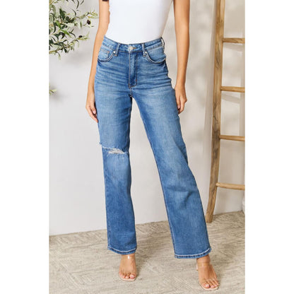 High Waist Distressed Jeans | ClaudiaG
