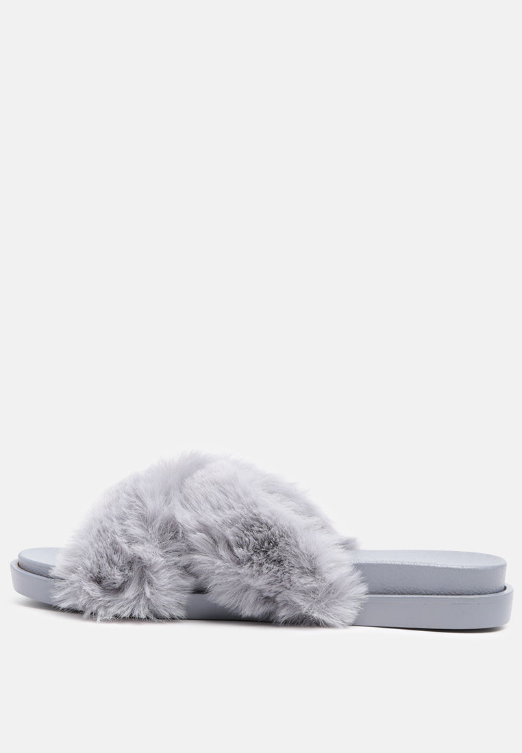 Homey Fur Slip-On Flats-1