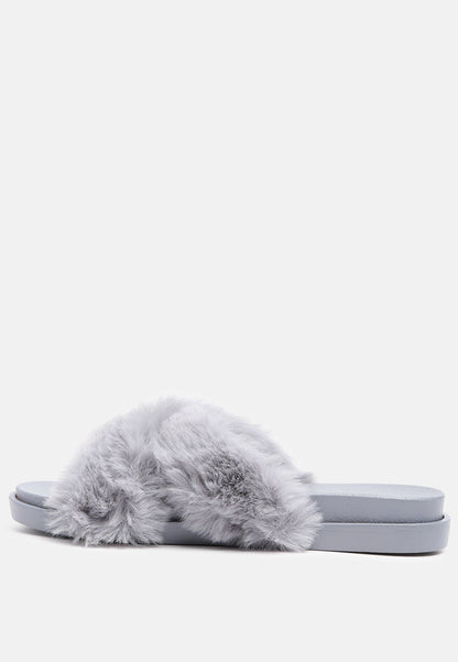Homey Fur Slip-On Flats-1