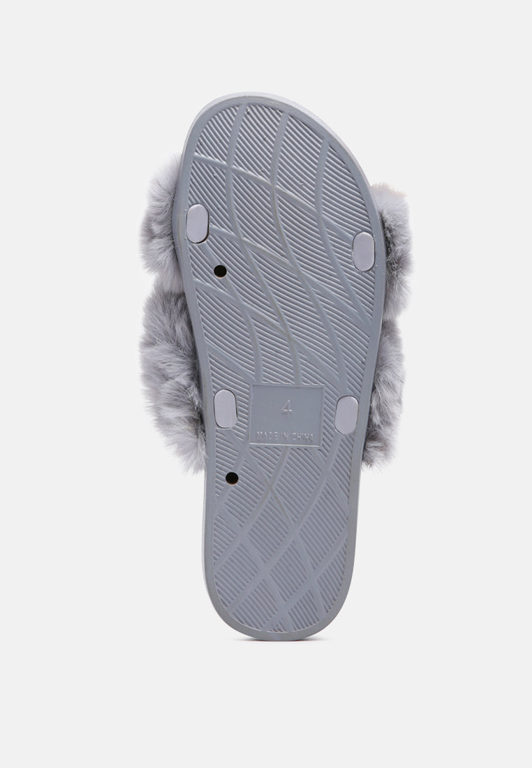 Homey Fur Slip-On Flats-4