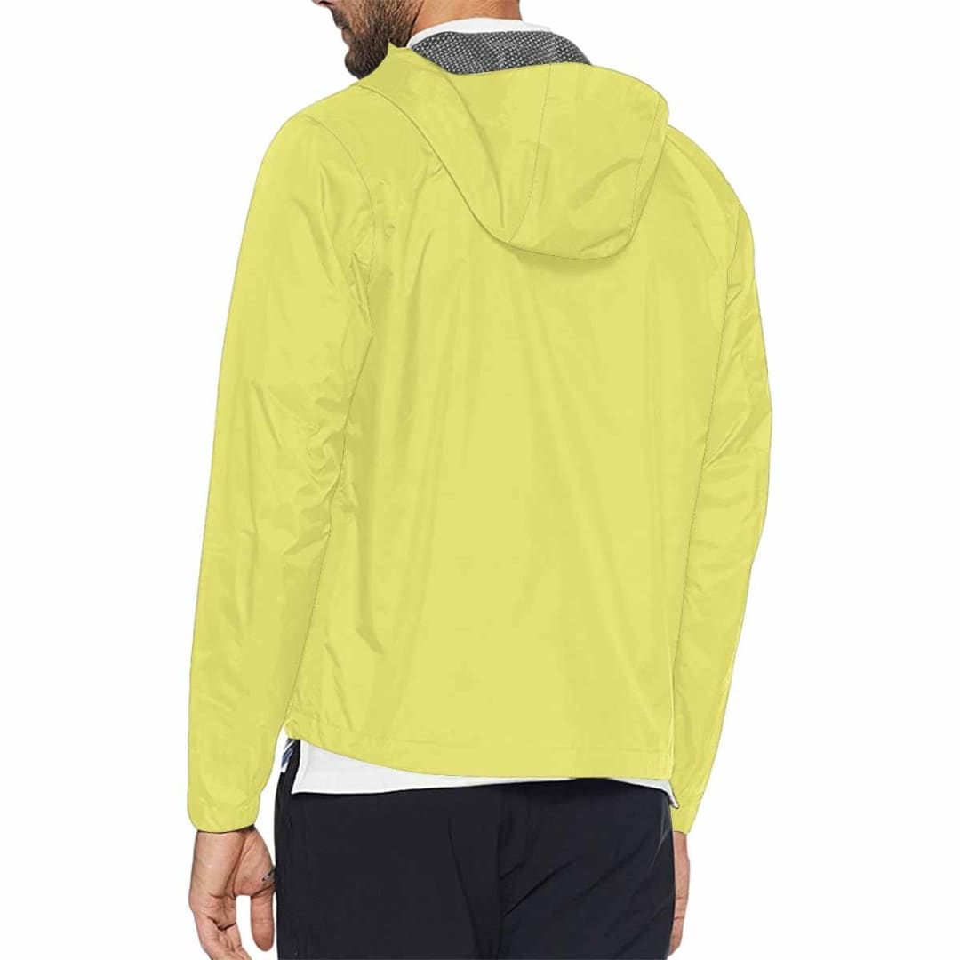 Honeysuckle Yellow Hooded Windbreaker Jacket - Men / Women | IAA | inQue.Style