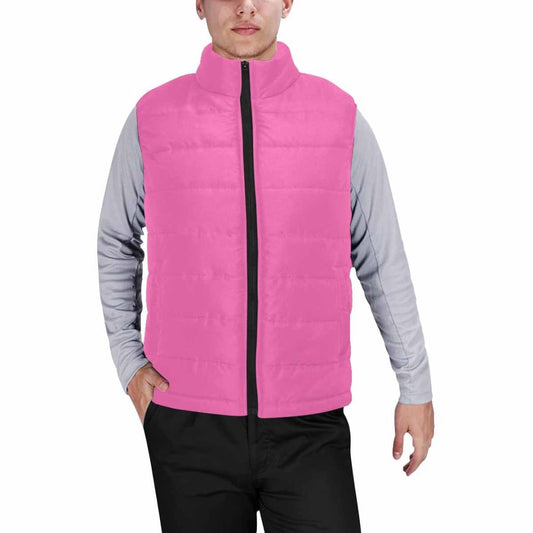 Hot Pink Mens Padded Vest | IAA | inQue.Style