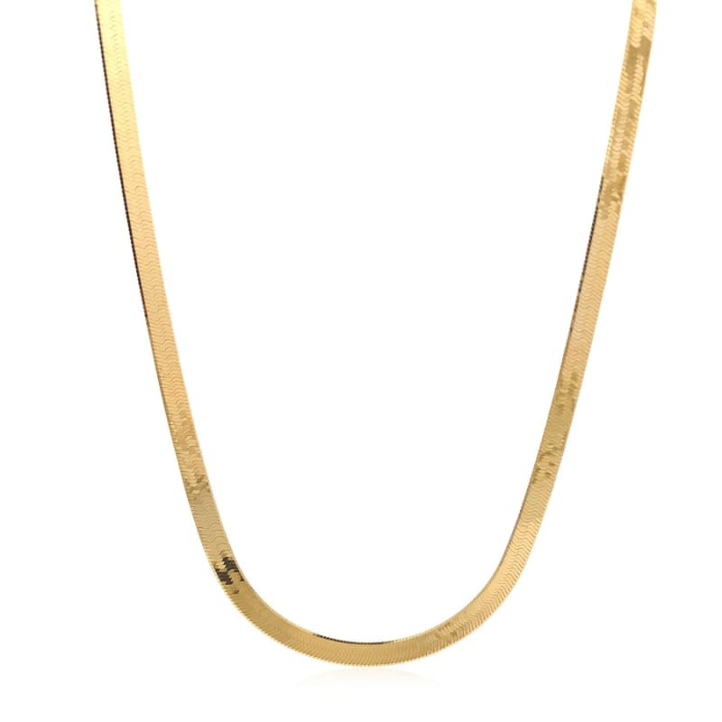 Imperial Herringbone Chain in 10k Yellow Gold (3.8 mm) | Richard Cannon Jewelry