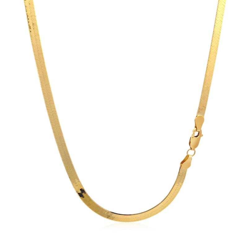 Imperial Herringbone Chain in 10k Yellow Gold (3.8 mm) | Richard Cannon Jewelry