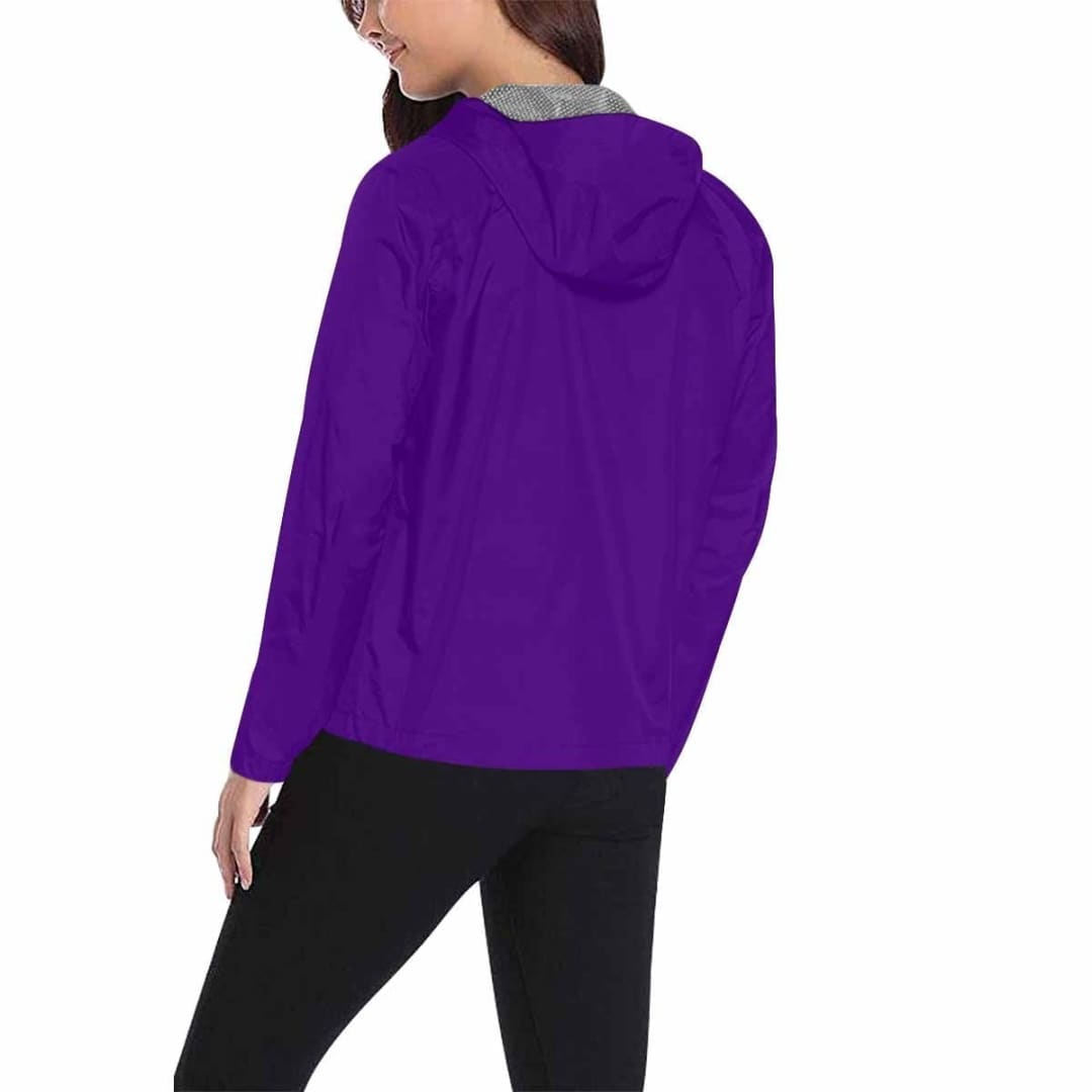 Indigo Purple Hooded Windbreaker Jacket - Men / Women | IAA | inQue.Style