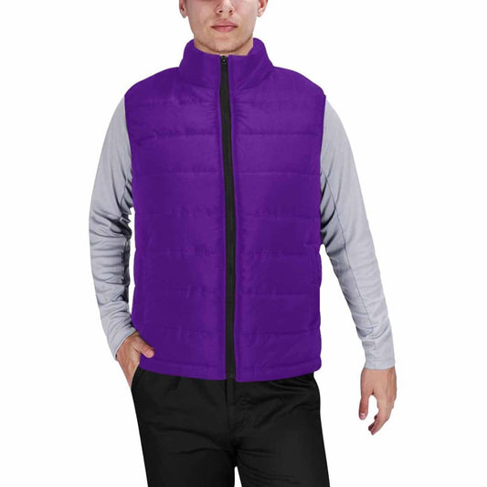 Indigo Purple Mens Padded Vest | IAA | inQue.Style