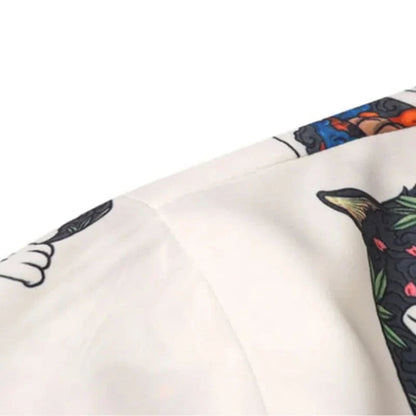 Japanese Tattoo Cat Print Hawaiian Shirt | The Urban Clothing Shop™