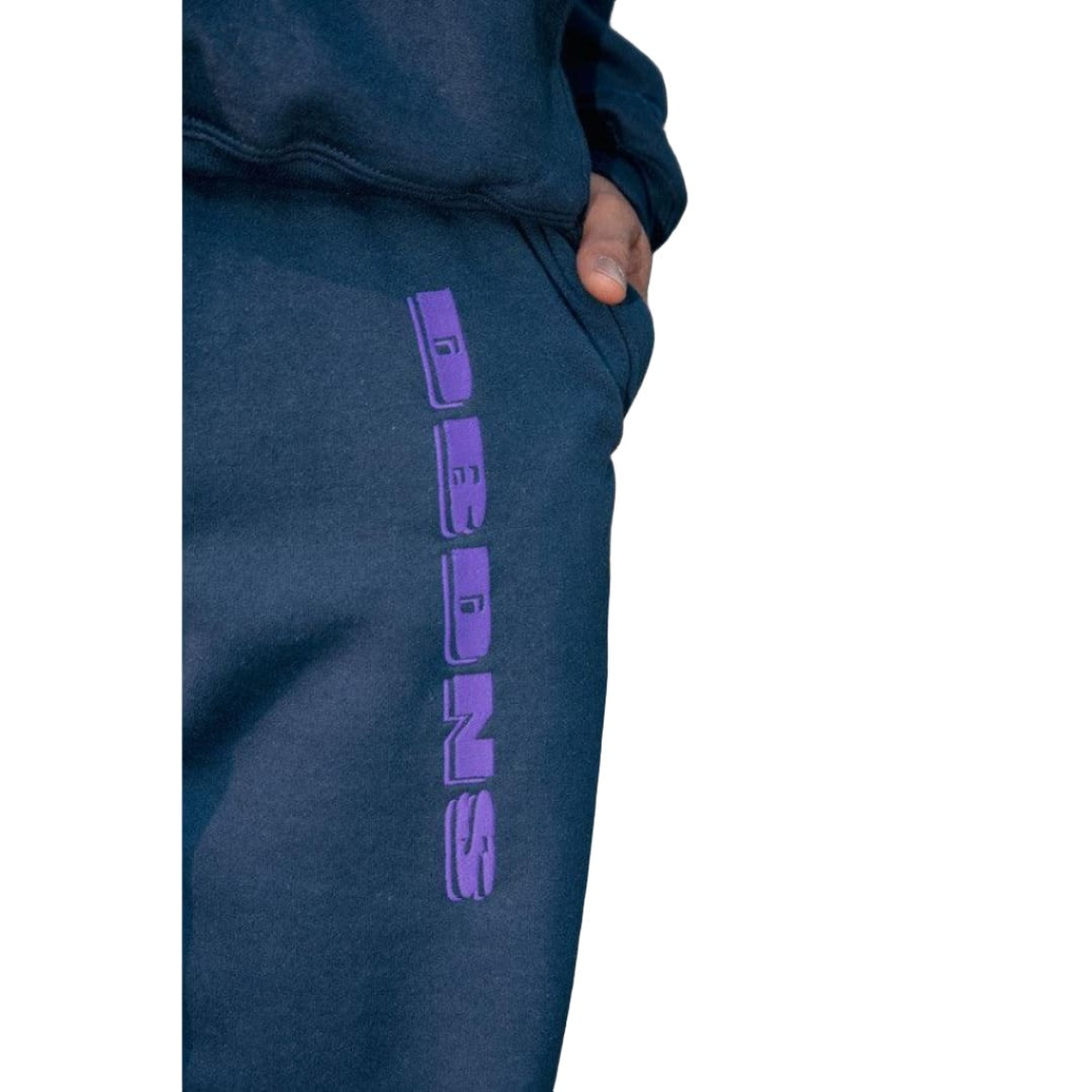 Joggers in Navy with Embroidered Logo Design | Dreambutdonotsleep