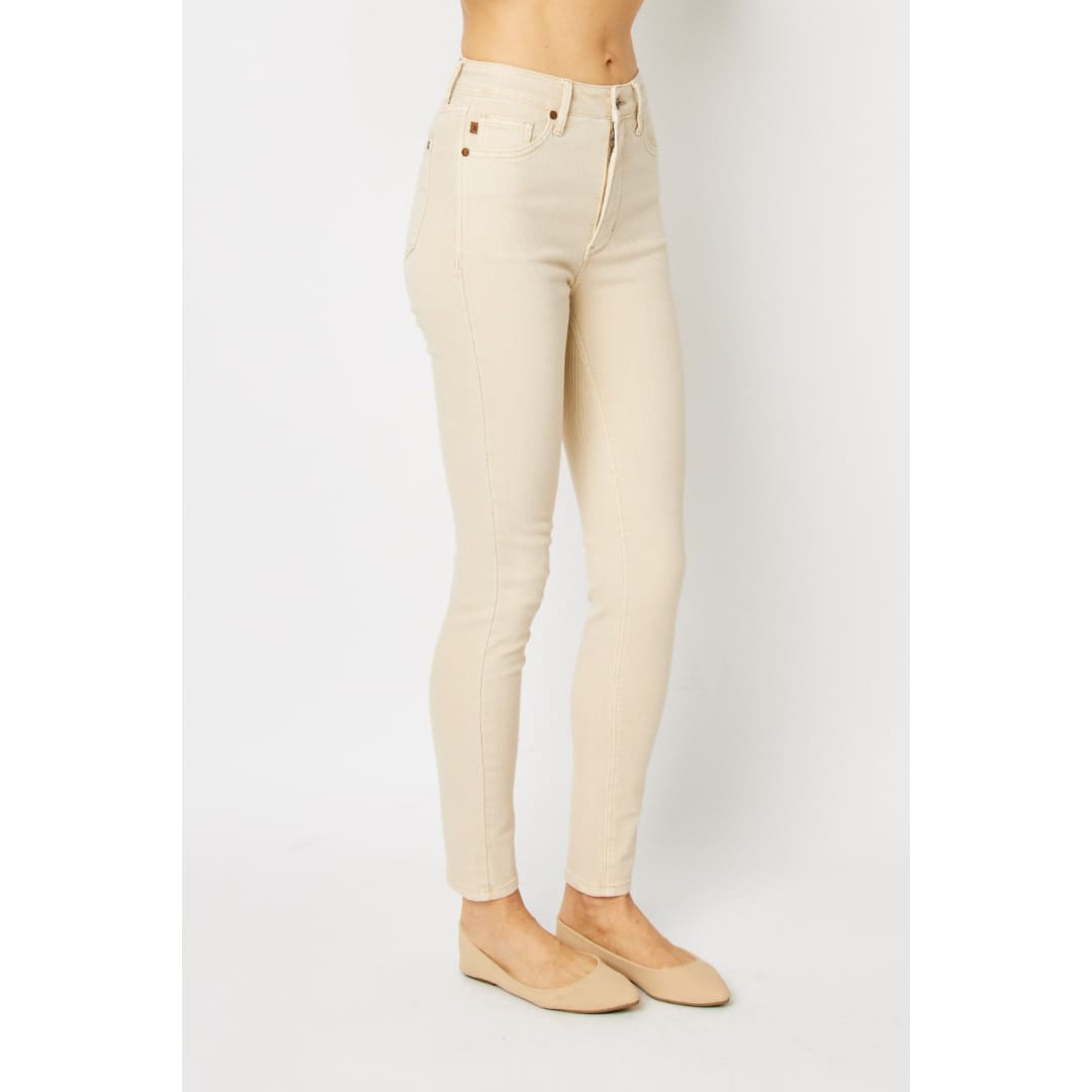 Judy Blue Full Size Garment Dyed Tummy Control Skinny Jeans | The Urban Clothing Shop™