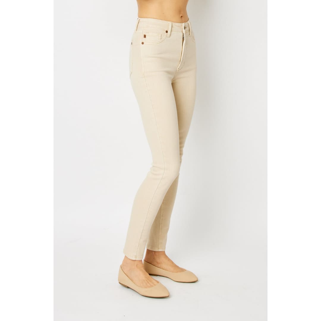Judy Blue Full Size Garment Dyed Tummy Control Skinny Jeans | The Urban Clothing Shop™