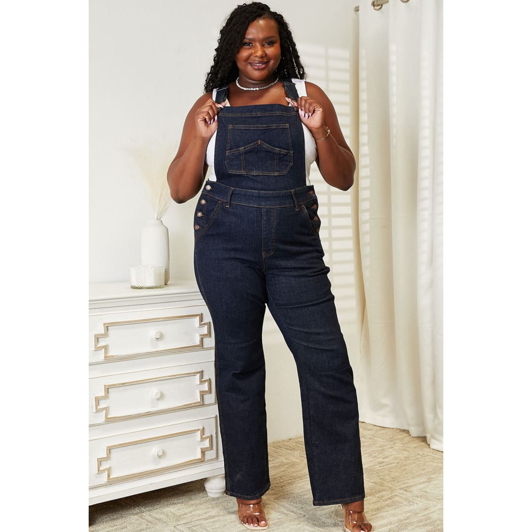 Judy Blue Full Size High Waist Classic Denim Overalls | The Urban Clothing Shop™
