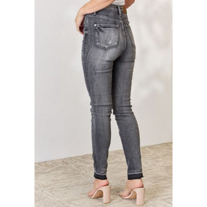 Judy Blue Full Size High Waist Tummy Control Release Hem Skinny Jeans | The Urban