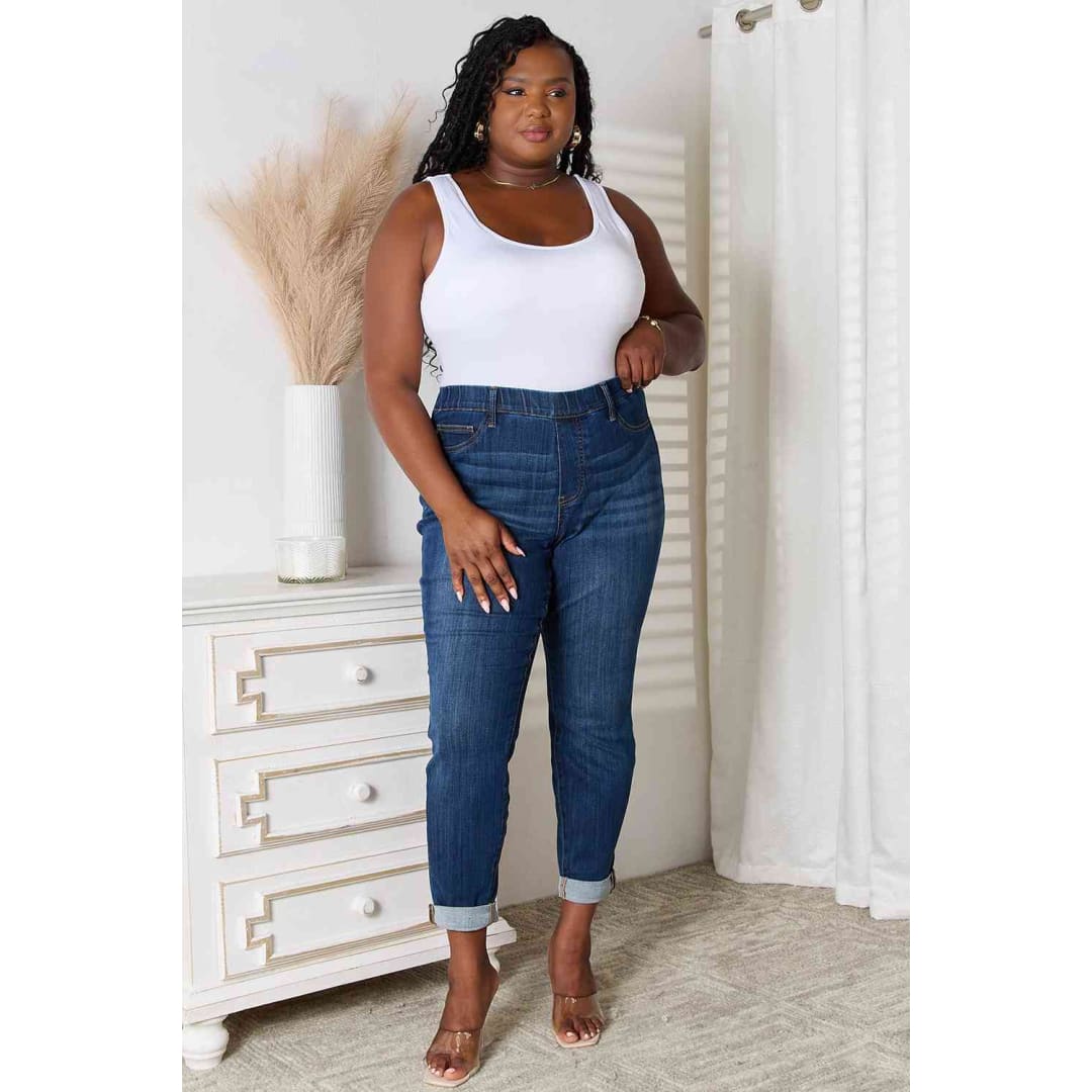 Judy Blue Full Size Skinny Cropped Jeans | The Urban Clothing Shop™