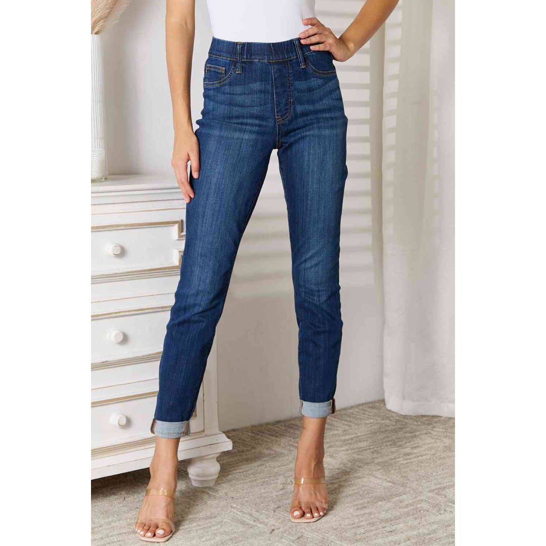 Judy Blue Full Size Skinny Cropped Jeans | The Urban Clothing Shop™