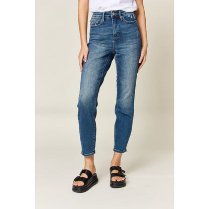 Judy Blue Full Size Tummy Control High Waist Slim Jeans | The Urban Clothing Shop™