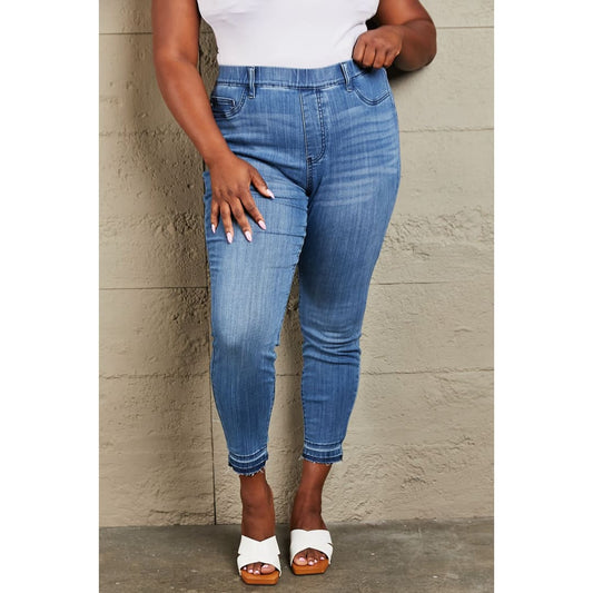 Judy Blue Janavie Full Size High Waisted Pull On Skinny Jeans | The Urban Clothing Shop™