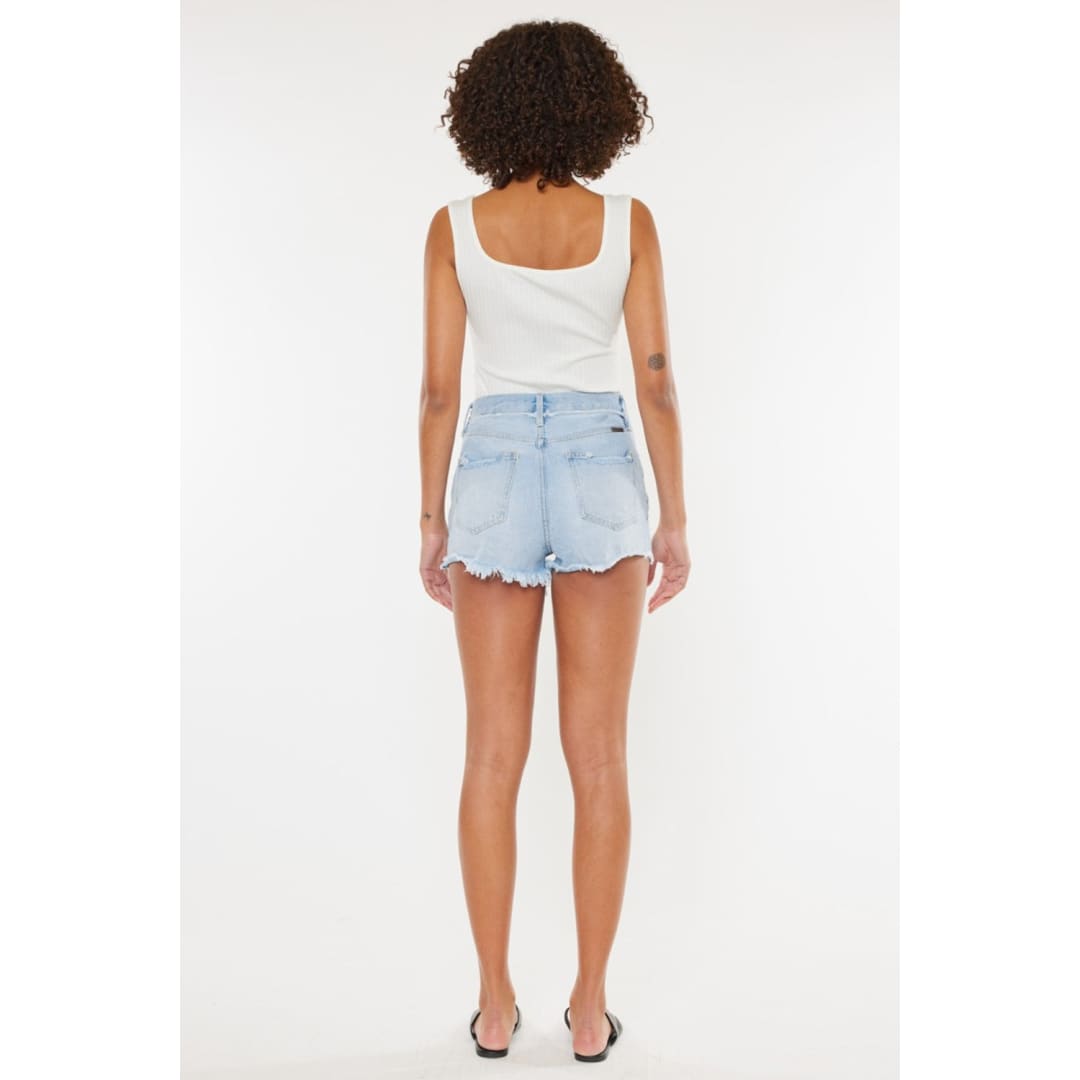 Kancan Distressed Button Fly Denim Shorts | The Urban Clothing Shop™